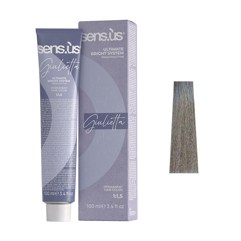 Крем-фарба для волосся Sens.ùs Giulietta 9.11 Very Light Intense Ash Blonde, 100 ml - 1